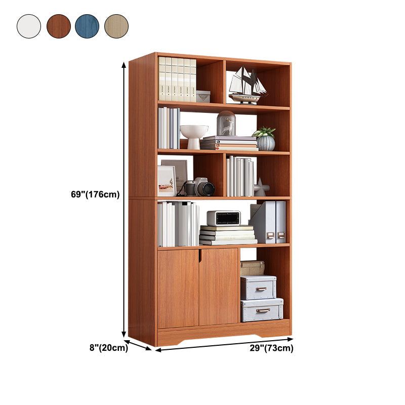 Floor Standard Bookshelf with Drawer Living Room Wooden Bookcase Rack Shelf