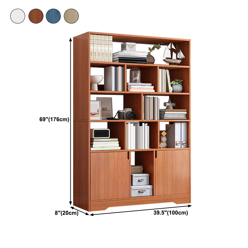 Floor Standard Bookshelf with Drawer Living Room Wooden Bookcase Rack Shelf