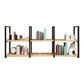 Wall Mounted Storage Bookshelf Industrial Floating Bookcase with Rectangle Shelves