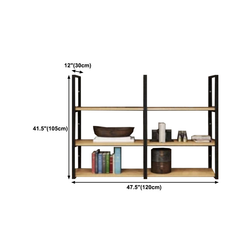 Wall Mounted Storage Bookshelf Industrial Floating Bookcase with Rectangle Shelves