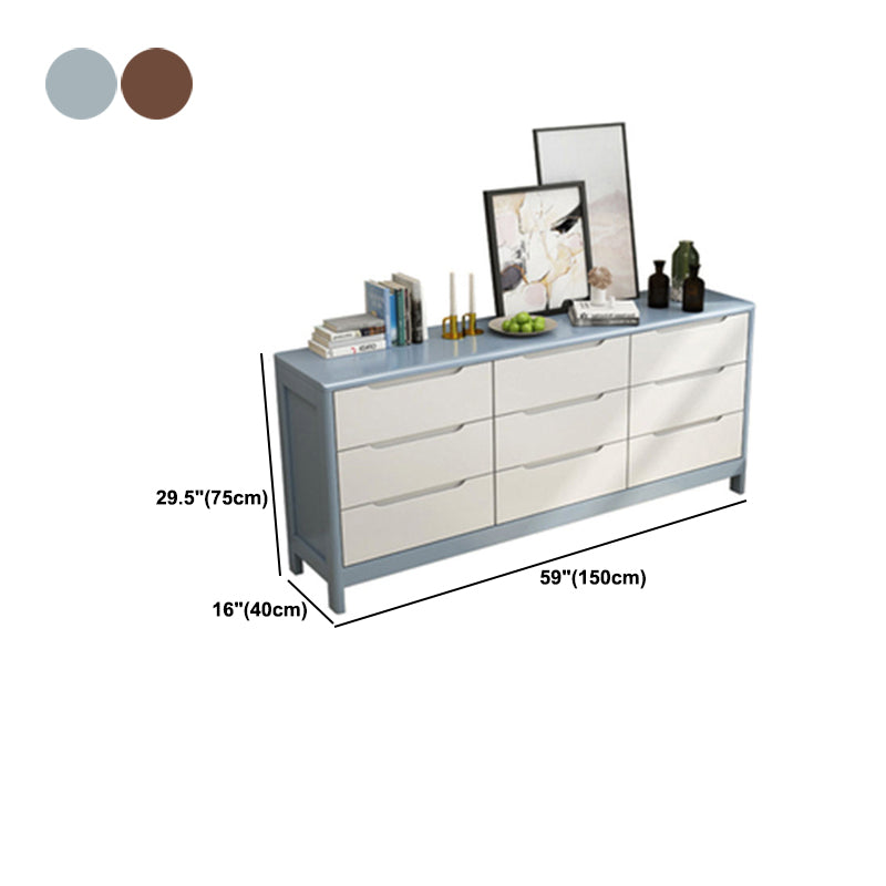 Eigentijdse matte afwerking opbergkast slaapkamer massief houten dressoir