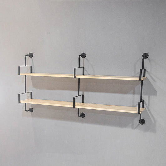 工業用木製フローティングブックシェルフホームウォールマウントブックケース