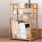 Contemporary Bamboo Bookcase 9-inch Wide Home Standard Bookshelf