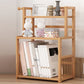 Contemporary Bamboo Bookcase 9-inch Wide Home Standard Bookshelf