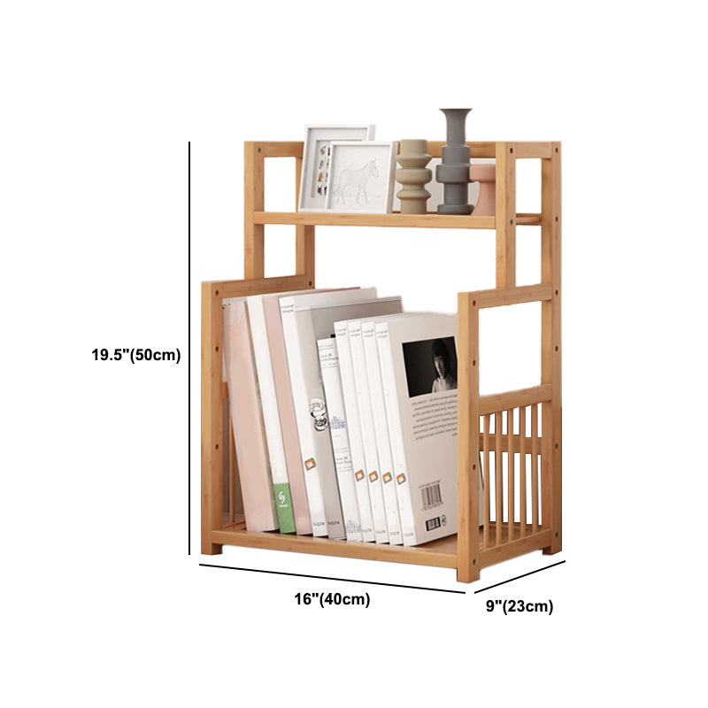 Contemporary Bamboo Bookcase 9-inch Wide Home Standard Bookshelf