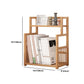 Contemporary Bamboo Bookcase 9-inch Wide Home Standard Bookshelf