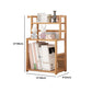 Contemporary Bamboo Bookcase 9-inch Wide Home Standard Bookshelf