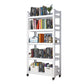 Open Standard Bookshelf Modern Minimalist Metal Rectangular Bookcase 19.7"L x 11.8"W x 63"H White Clearhalo 'Bookcases' 'furn' 'furn_bookcases' 'Furniture' 'Office Furniture' 5593441