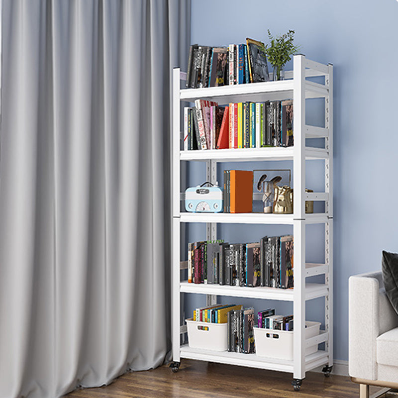Open Standard Bookshelf Modern Minimalist Metal Rectangular Bookcase Clearhalo 'Bookcases' 'furn' 'furn_bookcases' 'Furniture' 'Office Furniture' 5593446