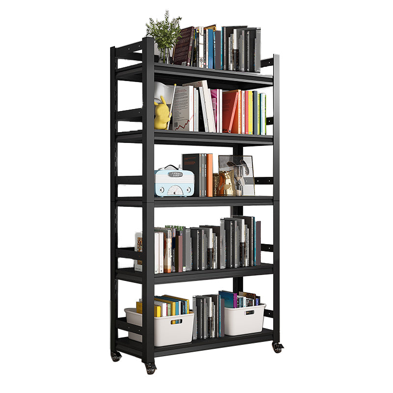 Open Standard Bookshelf Modern Minimalist Metal Rectangular Bookcase Clearhalo 'Bookcases' 'furn' 'furn_bookcases' 'Furniture' 'Office Furniture' 5593449