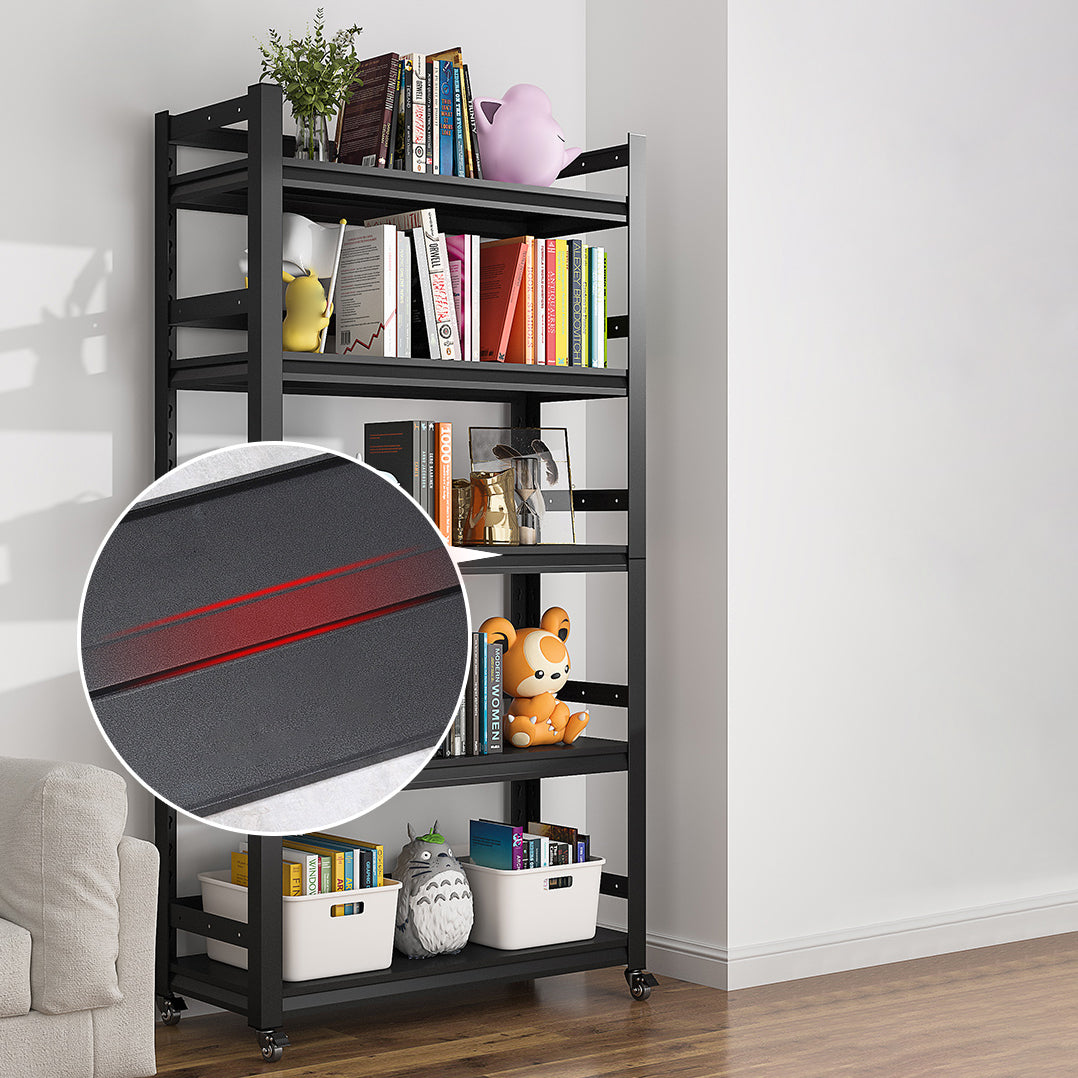 Open Standard Bookshelf Modern Minimalist Metal Rectangular Bookcase Clearhalo 'Bookcases' 'furn' 'furn_bookcases' 'Furniture' 'Office Furniture' 5593450