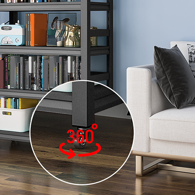 Open Standard Bookshelf Modern Minimalist Metal Rectangular Bookcase Clearhalo 'Bookcases' 'furn' 'furn_bookcases' 'Furniture' 'Office Furniture' 5593456