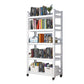Open Standard Bookshelf Modern Minimalist Metal Rectangular Bookcase 23.6"L x 13.8"W x 63"H White Clearhalo 'Bookcases' 'furn' 'furn_bookcases' 'Furniture' 'Office Furniture' 5593457