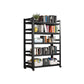 Open Standard Bookshelf Modern Minimalist Metal Rectangular Bookcase 27.6"L x 13.8"W x 63"H Black Clearhalo 'Bookcases' 'furn' 'furn_bookcases' 'Furniture' 'Office Furniture' 5593461