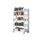 Open Standard Bookshelf Modern Minimalist Metal Rectangular Bookcase 19.7"L x 15.7"W x 63"H White Clearhalo 'Bookcases' 'furn' 'furn_bookcases' 'Furniture' 'Office Furniture' 5593463