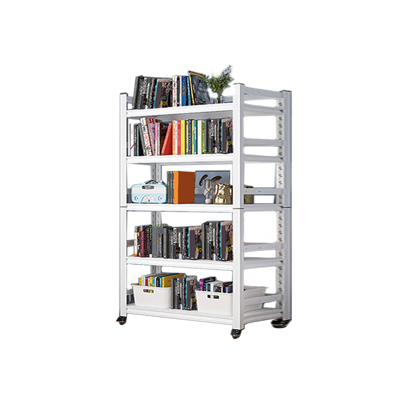 Open Standard Bookshelf Modern Minimalist Metal Rectangular Bookcase 23.6"L x 15.7"W x 63"H White Clearhalo 'Bookcases' 'furn' 'furn_bookcases' 'Furniture' 'Office Furniture' 5593464