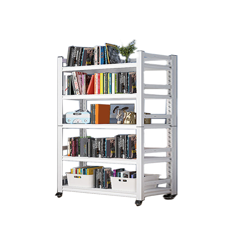 Open Standard Bookshelf Modern Minimalist Metal Rectangular Bookcase 31.5"L x 15.7"W x 63"H White Clearhalo 'Bookcases' 'furn' 'furn_bookcases' 'Furniture' 'Office Furniture' 5593466