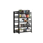 Open Standard Bookshelf Modern Minimalist Metal Rectangular Bookcase 19.7"L x 15.7"W x 63"H Black Clearhalo 'Bookcases' 'furn' 'furn_bookcases' 'Furniture' 'Office Furniture' 5593468