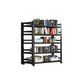 Open Standard Bookshelf Modern Minimalist Metal Rectangular Bookcase 27.6"L x 15.7"W x 63"H Black Clearhalo 'Bookcases' 'furn' 'furn_bookcases' 'Furniture' 'Office Furniture' 5593470