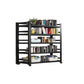 Open Standard Bookshelf Modern Minimalist Metal Rectangular Bookcase 39.4"L x 15.7"W x 63"H Black Clearhalo 'Bookcases' 'furn' 'furn_bookcases' 'Furniture' 'Office Furniture' 5593472
