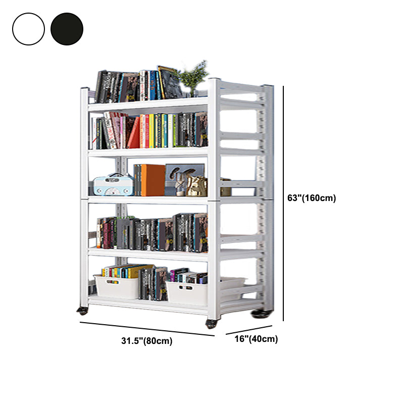 Open Standard Bookshelf Modern Minimalist Metal Rectangular Bookcase Clearhalo 'Bookcases' 'furn' 'furn_bookcases' 'Furniture' 'Office Furniture' 5593475