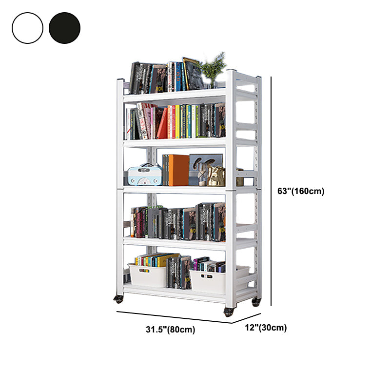 Open Standard Bookshelf Modern Minimalist Metal Rectangular Bookcase Clearhalo 'Bookcases' 'furn' 'furn_bookcases' 'Furniture' 'Office Furniture' 5593477