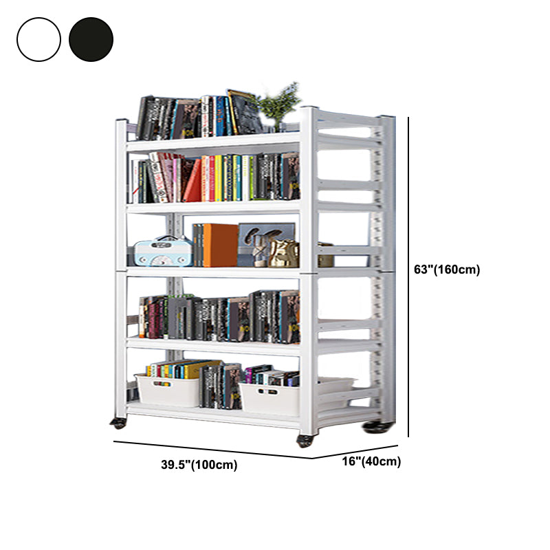 Open Standard Bookshelf Modern Minimalist Metal Rectangular Bookcase Clearhalo 'Bookcases' 'furn' 'furn_bookcases' 'Furniture' 'Office Furniture' 5593479