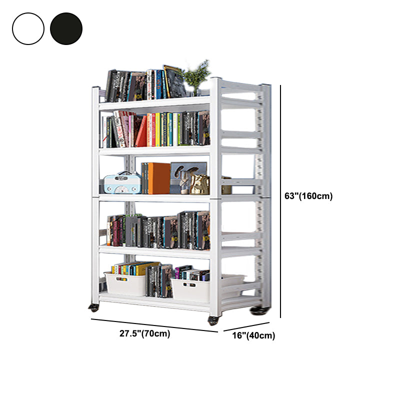 Open Standard Bookshelf Modern Minimalist Metal Rectangular Bookcase Clearhalo 'Bookcases' 'furn' 'furn_bookcases' 'Furniture' 'Office Furniture' 5593482