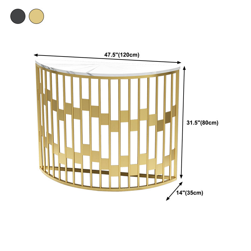 Hall Console Accent Tabla 31 -pulgada con mármol blanco blanco luna