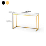 Tavolo di divano rettangolo di marmo glam tavolo resistente alle macchie graffiate