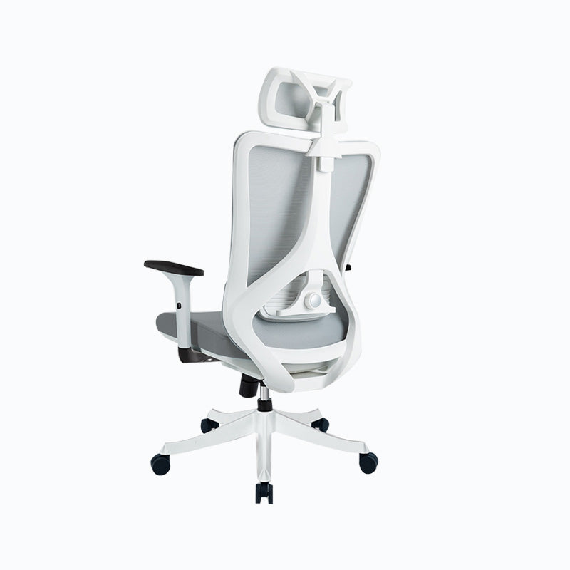 Black / Grey Mesh Office Chair Nylon Frame Rotatable Desk Chair with Wheels White 1 Piece Clearhalo 'furn' 'furn_office_chair' 'Furniture' 'Office Chairs' 'Office Furniture' 'office_chair' 5593681