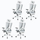 Black / Grey Mesh Office Chair Nylon Frame Rotatable Desk Chair with Wheels White 4 Piece Set Clearhalo 'furn' 'furn_office_chair' 'Furniture' 'Office Chairs' 'Office Furniture' 'office_chair' 5593684