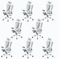 Black / Grey Mesh Office Chair Nylon Frame Rotatable Desk Chair with Wheels White 8 Piece Set Clearhalo 'furn' 'furn_office_chair' 'Furniture' 'Office Chairs' 'Office Furniture' 'office_chair' 5593689