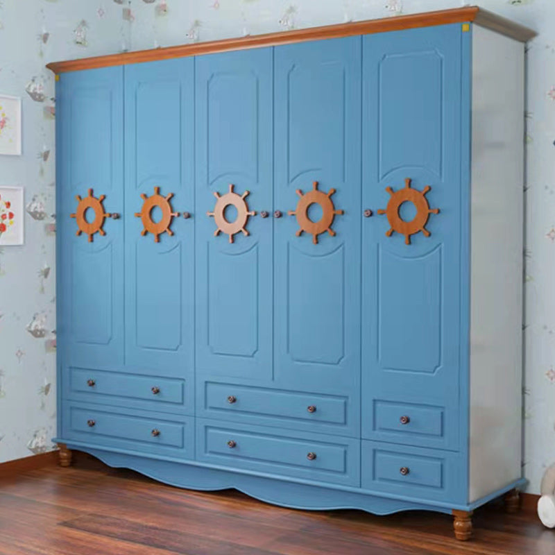 Coastal scharnierende deur opbergkast met laden vervaardigd houten matte afwerking kast