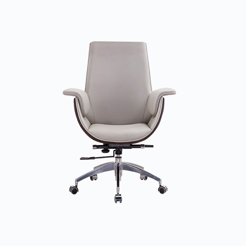Silla de cuero giratorio de oficina media / alta para el hogar para el hogar y la oficina