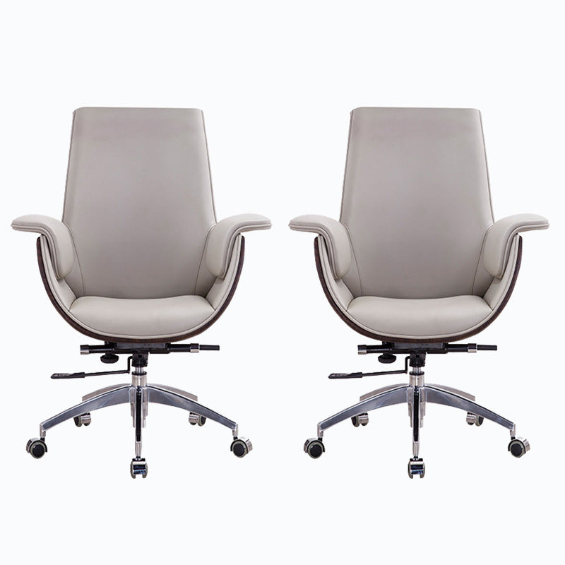 Silla de cuero giratorio de oficina media / alta para el hogar para el hogar y la oficina