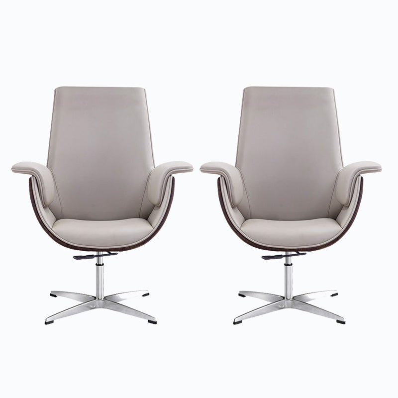 Silla de cuero giratorio de oficina media / alta para el hogar para el hogar y la oficina