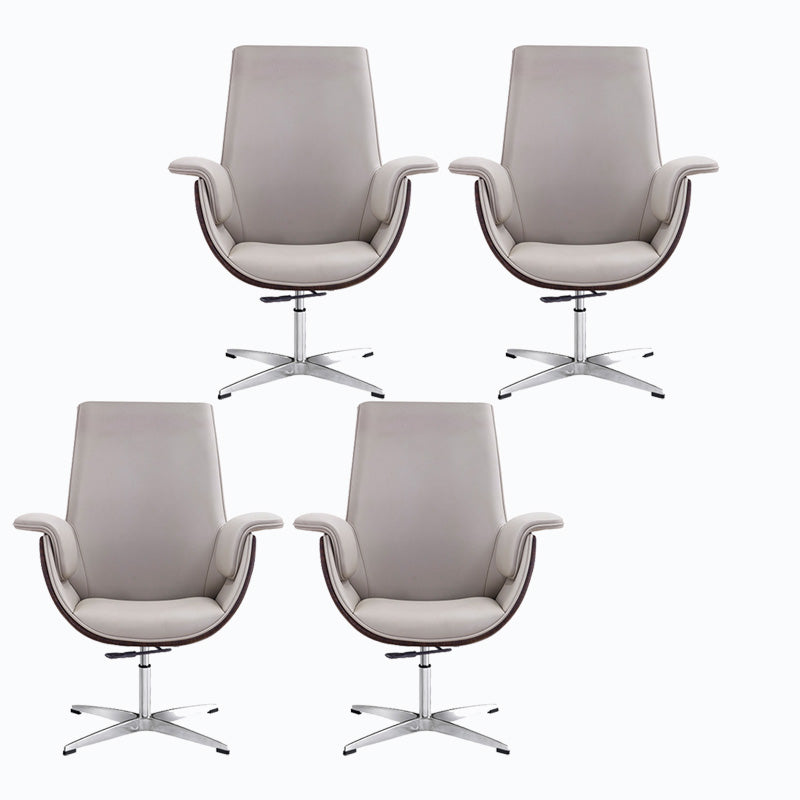 Silla de cuero giratorio de oficina media / alta para el hogar para el hogar y la oficina