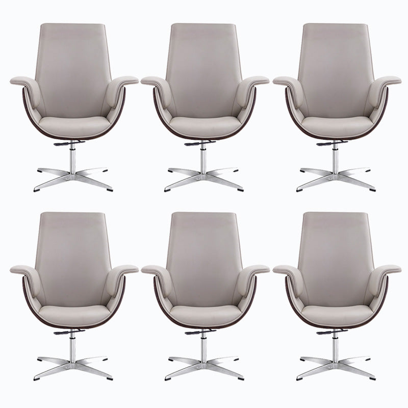 Silla de cuero giratorio de oficina media / alta para el hogar para el hogar y la oficina