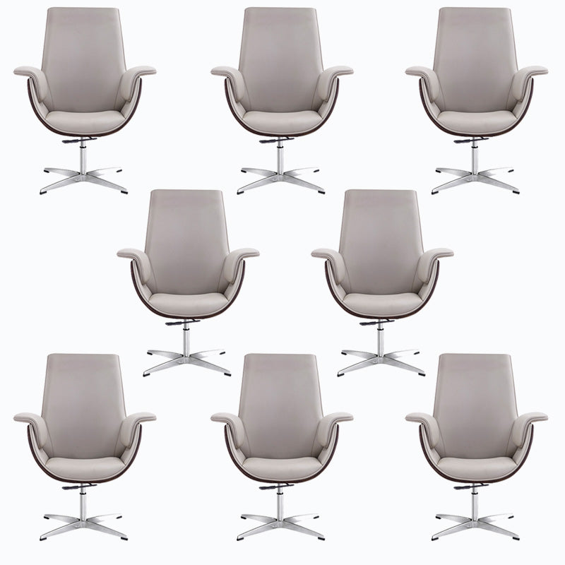 Silla de cuero giratorio de oficina media / alta para el hogar para el hogar y la oficina