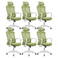 Mesh Task Chair Nylon Frame Fixed Arm Office Chair with Wheels