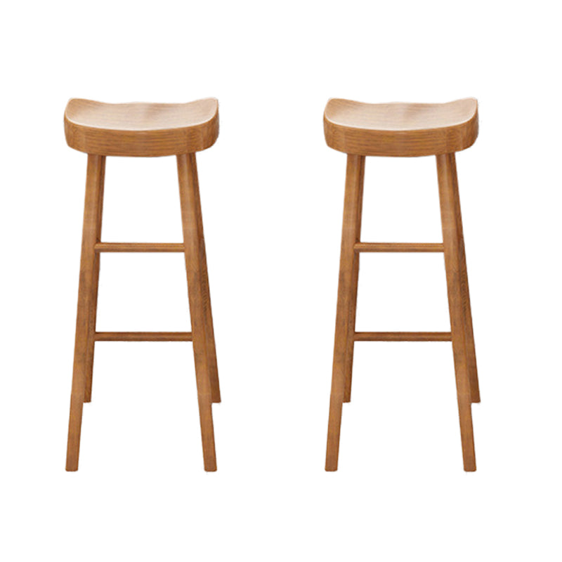 Juego de mesa de barra moderna 1/2/3 PCS Mesa de barra de madera maciza y taburetes de bares sin respaldo