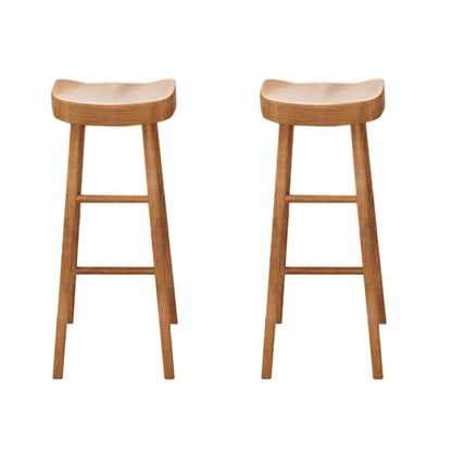 Juego de mesa de barra moderna 1/2/3 PCS Mesa de barra de madera maciza y taburetes de bares sin respaldo