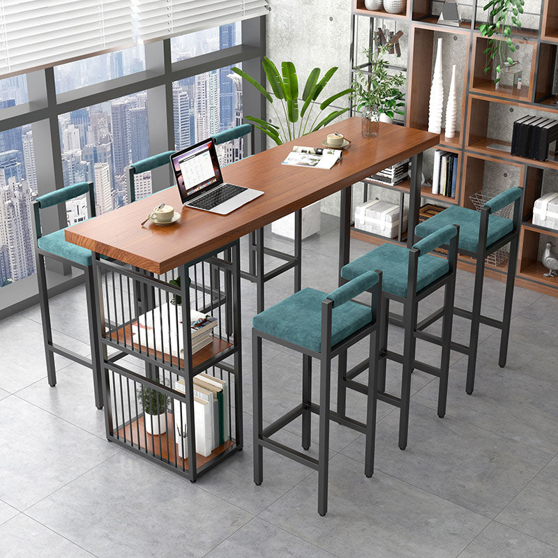 Modern de 1/4/7 piezas de mesa de barra de barra de pino de madera de pino con taburetes altos