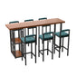 Modern de 1/4/7 piezas de mesa de barra de barra de pino de madera de pino con taburetes altos