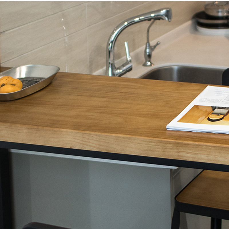 1/5 piezas Mesa de mesa de pub rectangular industrial de la mesa de madera con taburetes altos