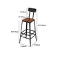 1/5 piezas Mesa de mesa de pub rectangular industrial de la mesa de madera con taburetes altos