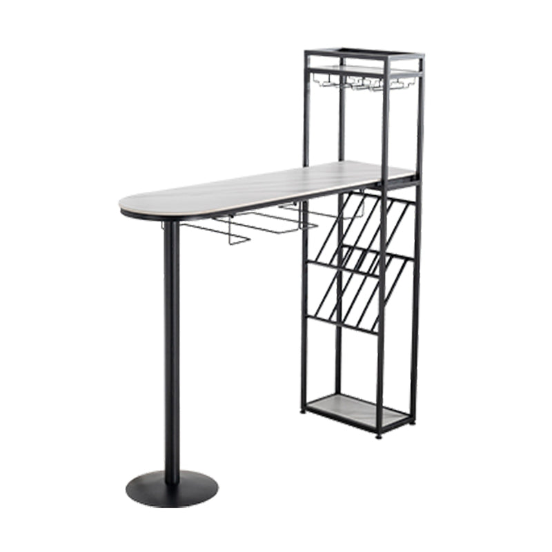 Glam Stone Bar Tafel Set 1/3 stukken tegen tafel met metalen krukken