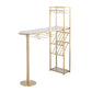 Glam Stone Bar Tafel Set 1/3 stukken tegen tafel met metalen krukken