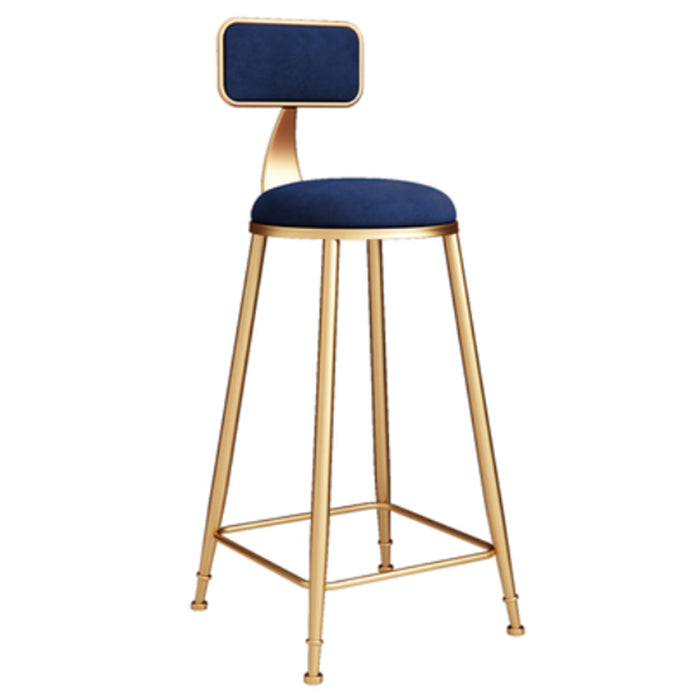 Glam 1/7 Pieces Bar Table Set Rectangle Stone Counter Table with High Stools Blue 30"H Stool (Single) Clearhalo 'Bar Furniture' 'furn' 'furn_home_bar_bar_sets' 'Furniture' 'Home Bars & Bar Sets' 'home_bar_bar_sets' 'Kitchen & Dining Furniture' 5596852